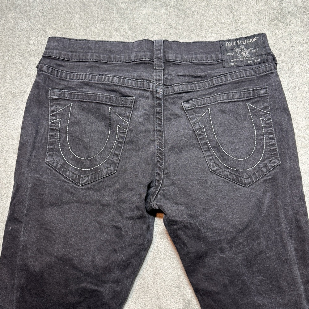 True Religion Geno Jeans Mens 38x33 Black Relaxed Slim Stretch